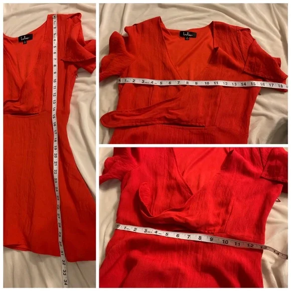 Lulus Sea Day Red Skater Dress small - Picture 4 of 6